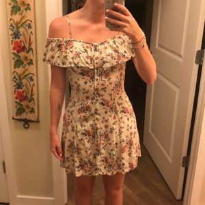 Floral off the should dress